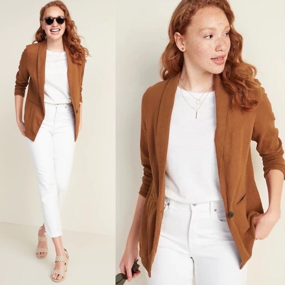 Old Navy Linen Blend Blazer Jacket